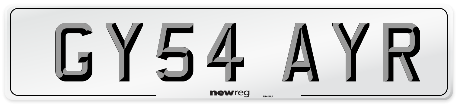 GY54 AYR Number Plate from New Reg